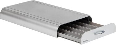 Організатор для капсул кави Mind Reader TRAY6-WHT: 36 місць, сумісний з K-Cup, CBTL, Verismo, Dolce Gusto, Nespresso. Пластиковий, сріблястий