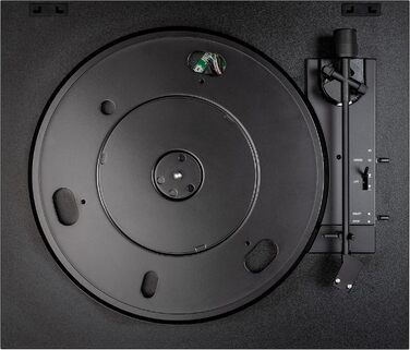 Проигравач вінілу Pro-Ject Automat A1 з вбудованим фонокоректором, повністю автоматичний, перемикач швидкостей 33/45 об/хв, головка Ortofon OM10, чорний