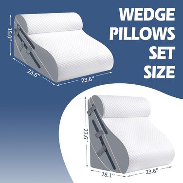 Набір з 4 подушок-кусочків з memory foam для підтримки спини та попереку. Подушки-кусочки для лікування болю в спині, після операцій, для сну.