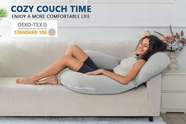 Підкуштунок для читання INSEN: комфортне сидіння в ліжку, для читання, відпочинку, матерів та дітей, сірий джерсі