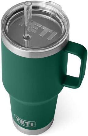 Термос YETI Rambler з кришкою-соломинкою, 1 л (35 oz), колір Чорний Ліс