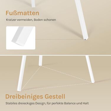 Вільна стійка для одягу WOLTU у вигляді дерева з полицею та 9 гачками, для одягу, шапок та сумок, біла, металева