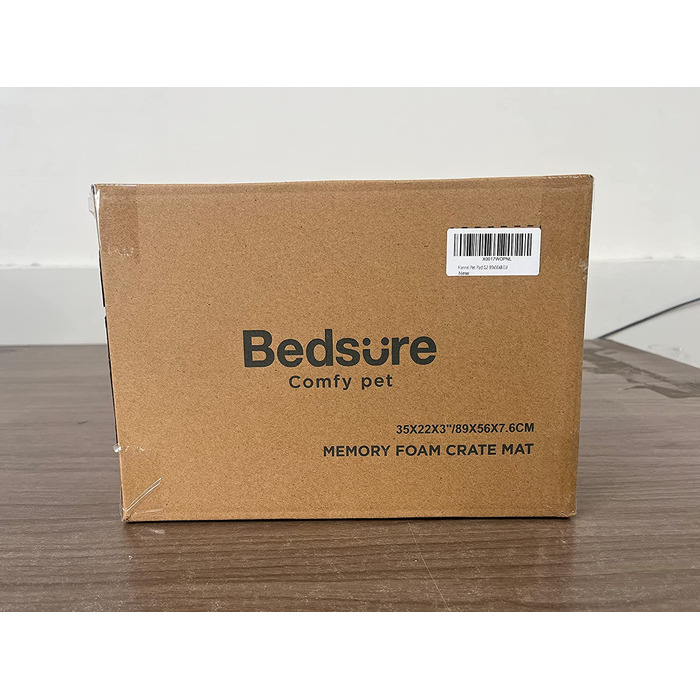 Ортопедична подушка для собаки BEDSURE 648см, лежак для собаки, що миється, піна з ефектом пам'яті, темно-сірий