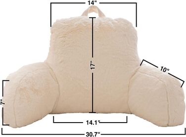 Подушка-іграшка Holawakaka зі штучним хутром, кролячий пух, подушка для читання, для дорослих, підлітків та дітей, для підтримки спини, шиї, попереку та стегон