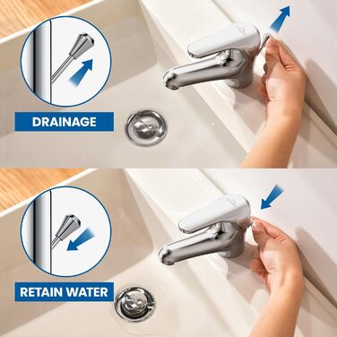 Змішувач для ванної кімнати Auralum з витяжною штангою, однорідний змішувач для раковини з комплектом зливу, хром. Змішувач для раковини, змішувач для ванної кімнати, одноручний змішувач, змішувач для раковини для ванної кімнати