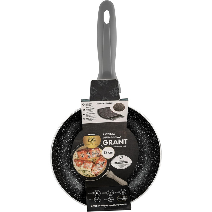 Сковорода Karl Hausmann Induktion Ø 20 см з антипригарним покриттям з граніту | Сковорода для всіх типів плит | Без PTFE та PFOA