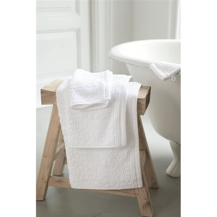 Рукавичка для прання Гостьовий рушник Рушник для душу, білий, Розмір Рушник 55 х 100 см