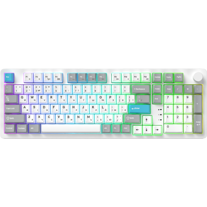 Бездротова механічна клавіатура GamePro Asgard Drakkar (MK305WH)