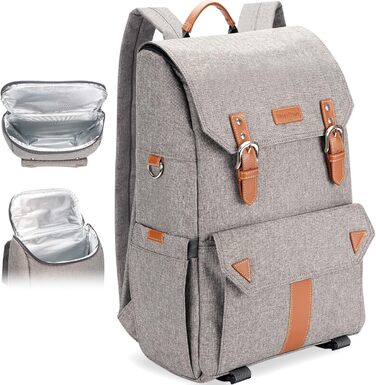 Рюкзак для пікніка HappyPicnic з ізольованим відділенням, тримачами для пляшок та великим водовідштовхувальним килимком (M без посуду)