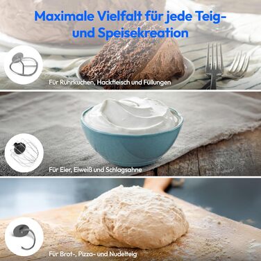 Кухонна машина MEDION Titan: Міксер, м'ясоподрібнювач, 3-в-1, 5 л чаша з нержавіючої сталі, 1200 Вт, натерти, нарізати, цифровий дисплей, 18430