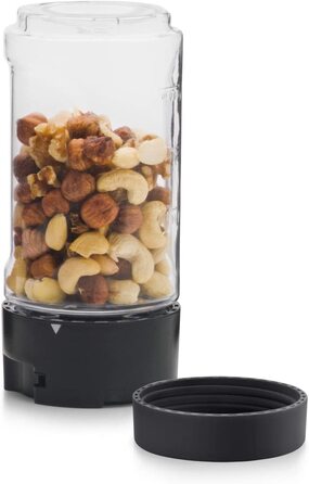 Блендер WMF Kult X Mix & Go Mini - електричний шейкер з пляшкою 600 мл, срібно-чорний, комплект аксесуарів 3 шт.