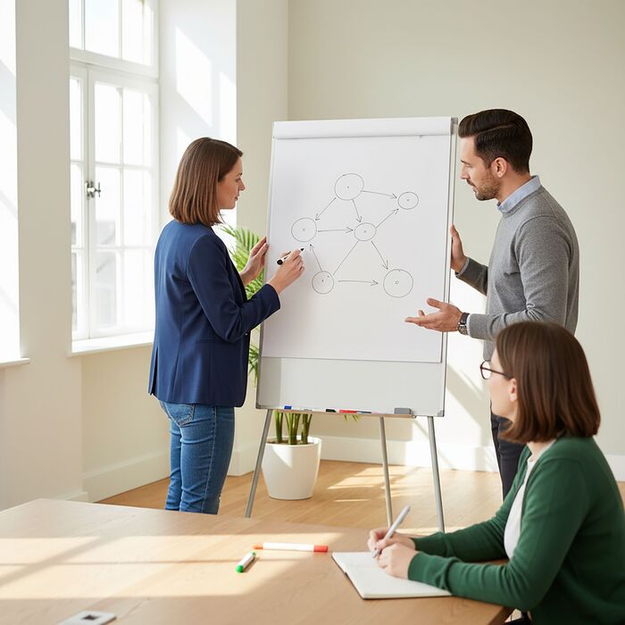 Дошка для письма Relaxdays Flipchart, 100x70 см, з двома кріпленнями