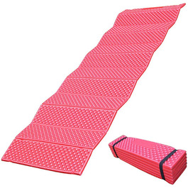 Килимок для кемпінгу Lixada 190x57 см, надлегкий пінопластовий килимок для кемпінгу, складаний пляжний килимок, килимок для пікніка, спальний килимок, вуличний матрац (червоний)