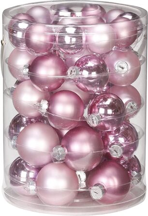 ГК РФ. Скляні кулі для ялинки 4,5,6 см Just White-Mix (білий) набір / / Різдвяні кулі ялинкові прикраси ялинкові кулі ялинкові прикраси кулі скляні кулі жерстяна банка (рожевий рум'янець-світло-рожевий Світло-рожевий), 44