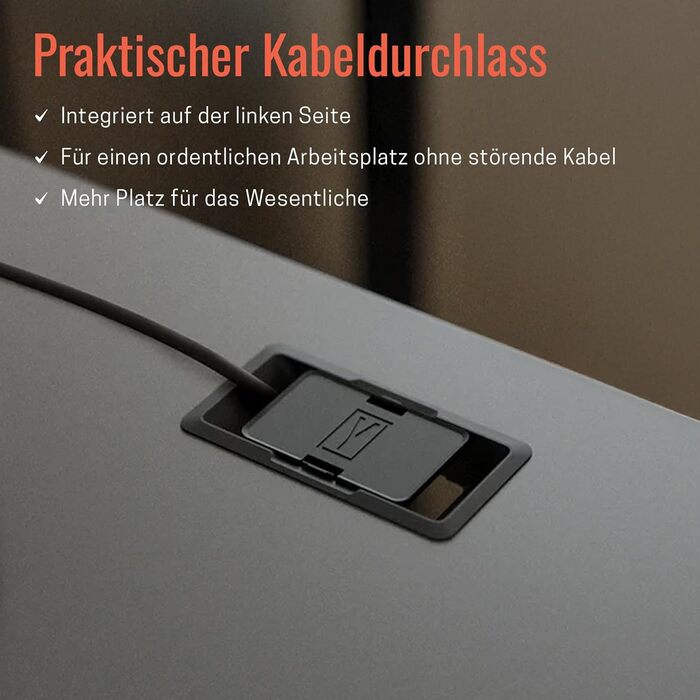 Стол Yaasa Desk Lite регульований по висоті 100x60 см, чорний – електричний офісний стіл з автопідйомом, пам'яттю та кабелепроводом