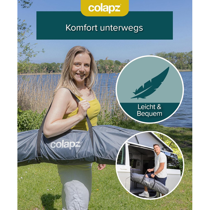 Намет для душу та туалету Colapz – портативна роздягальня для кемпінгу, сірий, 2,1 м