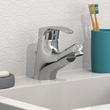 Змішувач для умивальника EISL з висувним розпилювачем для миття волосся, водозберігаючий кран, кран для ванної кімнати, хром (Vico)