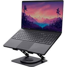 Регульована підставка для ноутбука Trust Zeff 16 дюймів з 360° обертанням, чорна