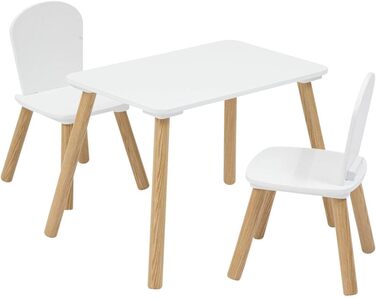 Atmosphera Набір дитячий: стіл та 2 стільці Alex, білий, 3 шт.