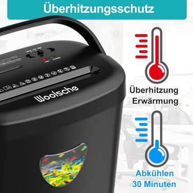 Шредер Aktenvernichter CD228P-12: знищення 12 аркушів, кредитних карт, CD, скріпок, 25л