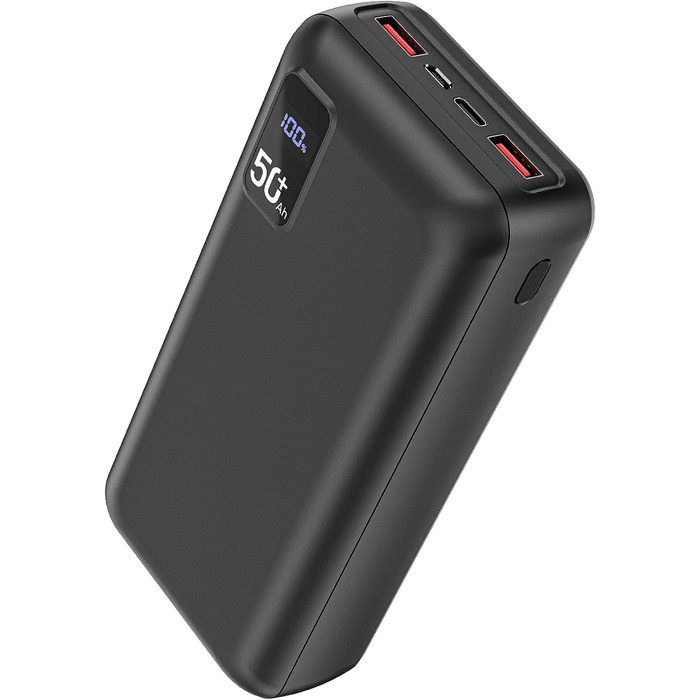 Power Bank 50000mAh з LED дисплеєм та 3 виходами/2 входами. Швидка зарядка 22.5W/PD20W. Портативний акумулятор для iPhone 16/15/14/13/12 Pro Max