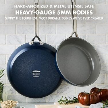 Набір сковорідок GreenPan GP5: керамічне покриття, антипригарні, 24.1 та 27.9 см, 2 шт.