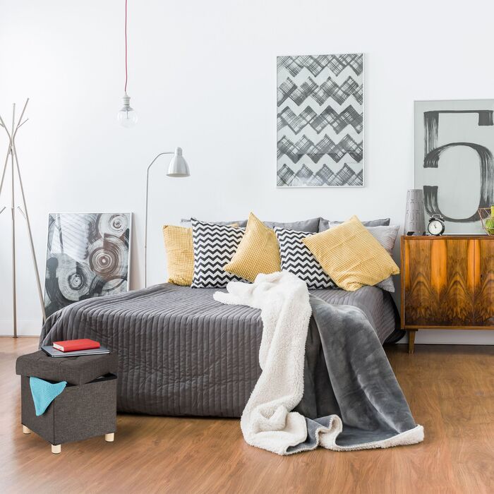 Relaxdays Пуф з місцем для зберігання