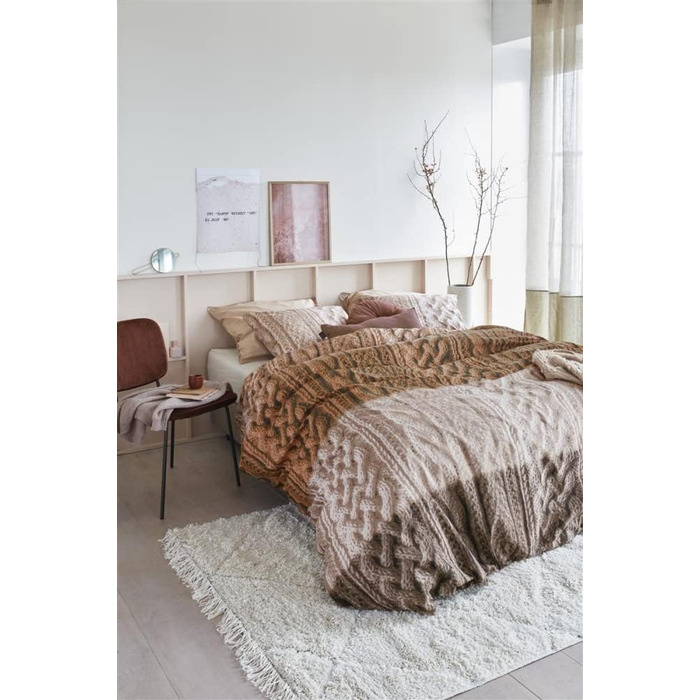 Комплект постільної білизни Beddinghouse Cotton Snug Color Brown, розмір 155x220см80x80