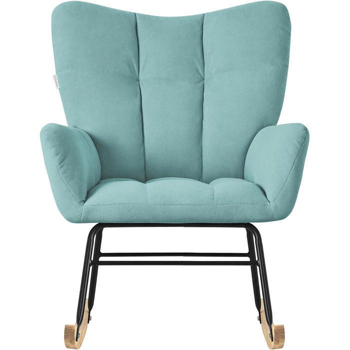 Крісло-гойдалка ML-Design Salbei з оббивкою під фліс, дерев'яні полози, для вітальні/спальні/балкона