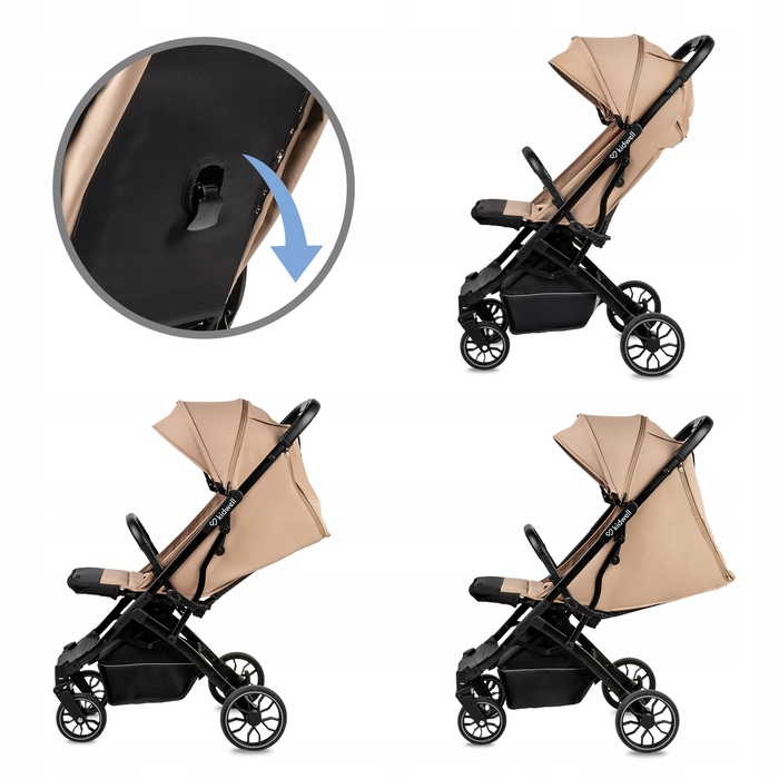 Компактна прогулянкова коляска Kidwell Colmer UP, бежева, легка, складана та маневрена
