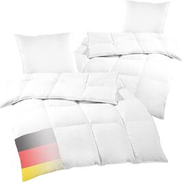 Комплект ліжок DILUMA з 4 предметів Comfort 2 шт. пухова ковдра 135x200см, 2 шт. подушка 80x80см, OekoTex 100, Downpass.