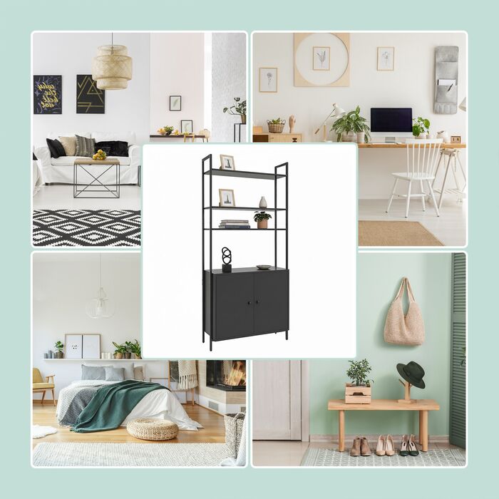 Стелаж Relaxdays з нижньою шафкою