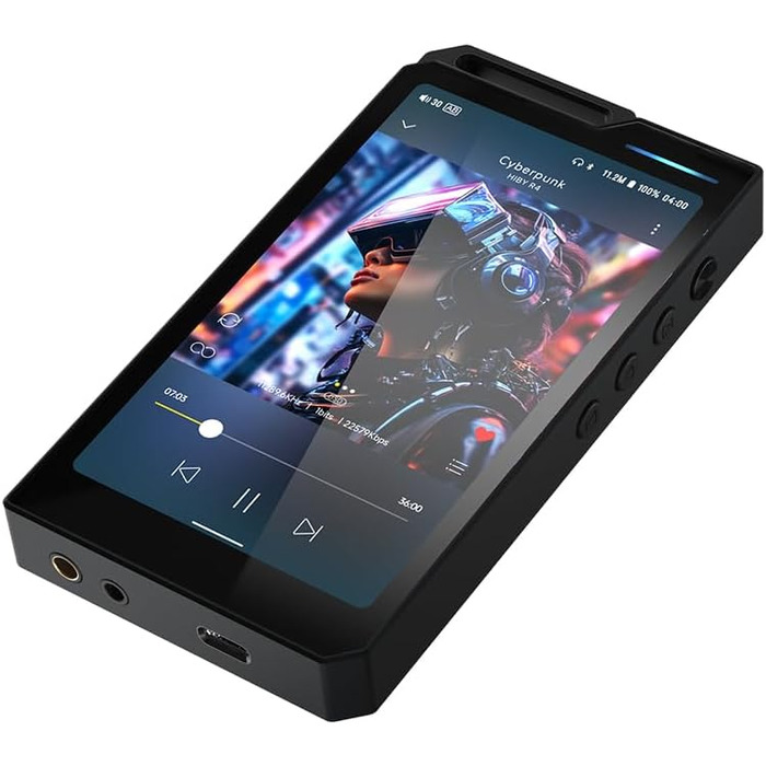 MP3-плеєр HiBy R4 Android з Bluetooth, Wi-Fi, 4DAC, підтримкою DSD, PCM, MQA, 4.4 мм баланс, 32 ГБ, чорний