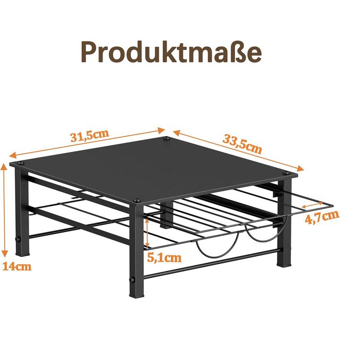 Тримач для капсул кави Dolce Gusto, металева висувна шухляда на 5 ярусів (60 капсул)