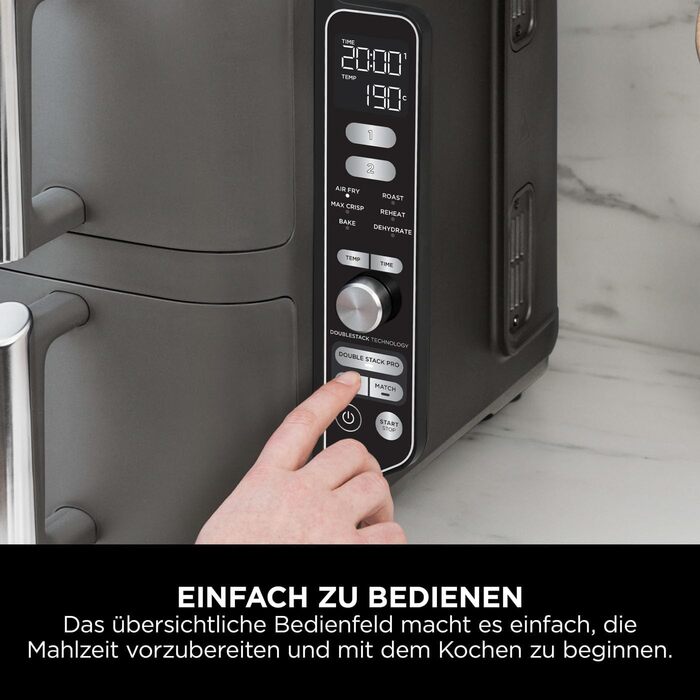 Фритюрниця Ninja Foodi FlexDrawer AF500EUCP: 7-в-1, Dual Zone, Airfryer з подвійними зонами, чорний & мідний колір