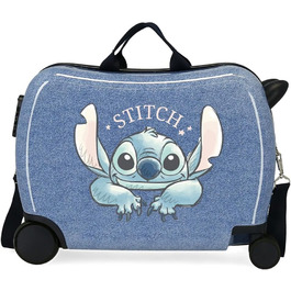 Дитяча валіза Disney Stitch Dance it Out синя 50 x 38 x 20 см жорстка комбінована застібка з ABS 34 л 1,8 кг 2 колеса багаж ручний, синій, Talla nica, дитяча валіза