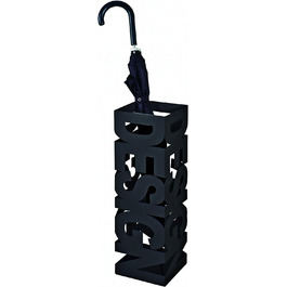 Підставка під меблеву парасольку, металева, чорна, Ш 16 х Г 16 х В 48 см Чорний одномісний