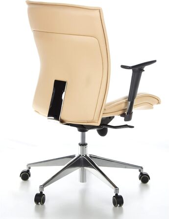 Крісло для керівника hjh OFFICE Murano 10 Leather Brown, середня спинка, регульовані підлокітники