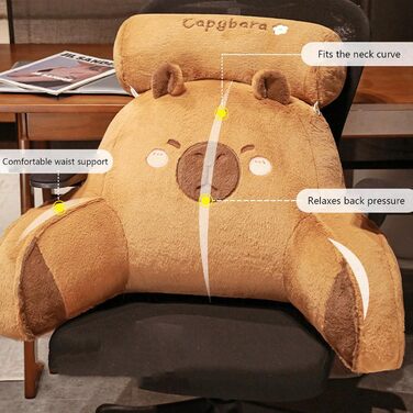 М'яке подушко-лежанка для читання з підтримкою шиї та рук, 60x40 см