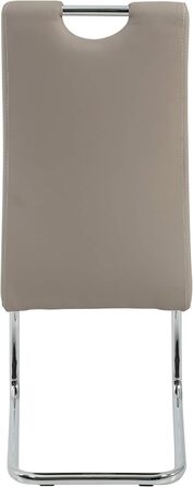 Крісло-гойдалка Hela Tische Flora, кухонне, з металевим каркасом, штучна шкіра, бежеве, 42x57x98 см