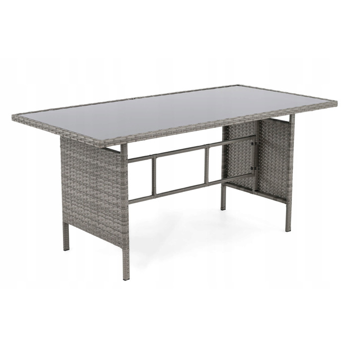 Комплект садових меблів із техноротанга EMWOmeble, сірий, 6 предметів