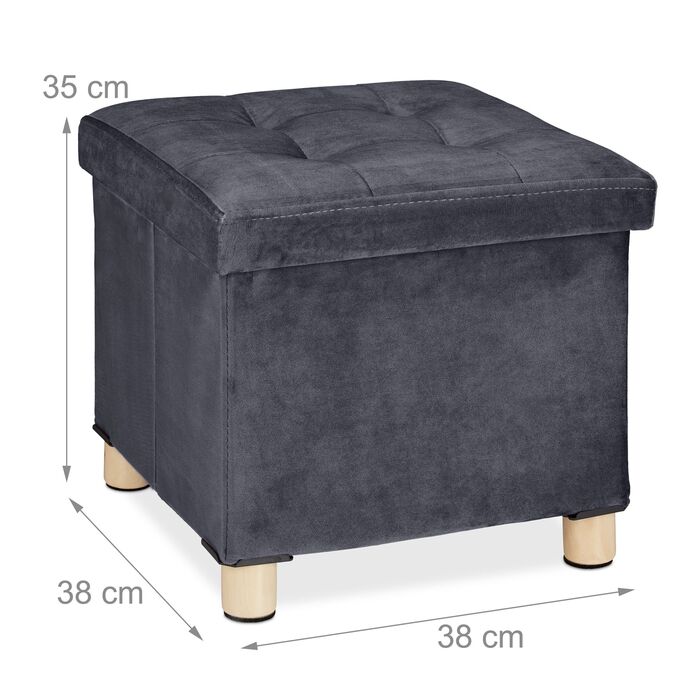 Зручний пуф Relaxdays з підспівателем