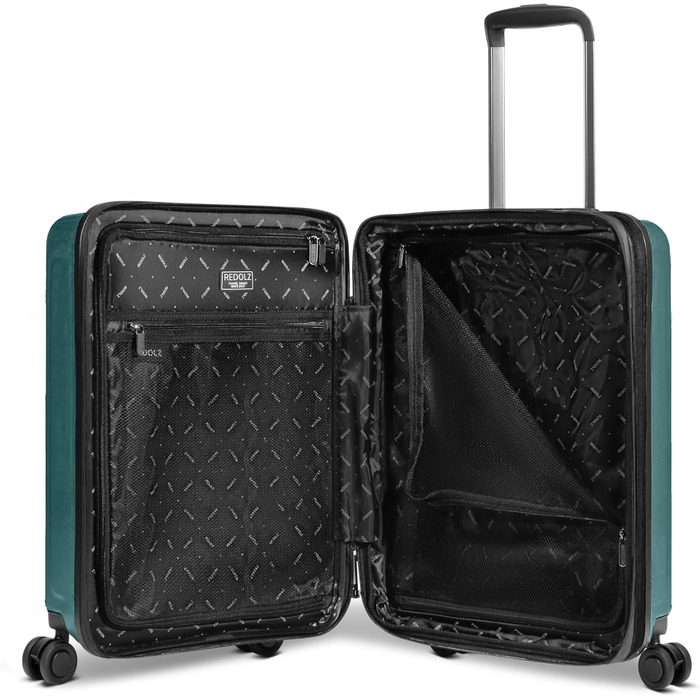 Набір валіз REDOLZ Essentials 14: S (55 см), M (66 см), L (77 см) з розширенням, TSA, 4 колеса | Pearl-green Metallic