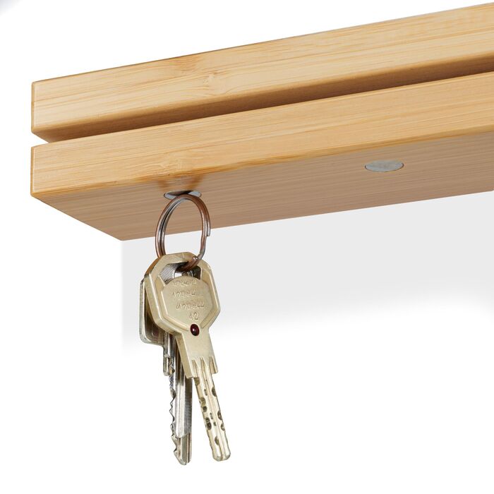 Магнітна панель для ключів Relaxdays з полицею