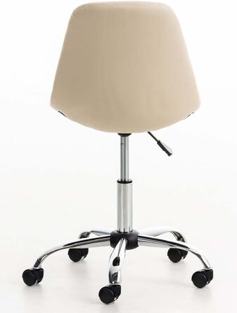 Офісний стілець Emil від CLP: регульована висота, поворотний, з штучною шкірою, колір білий (кремовий)
