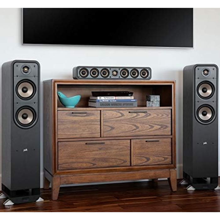 Підлогова акустика Polk Audio Signature S55E, HiFi, пасивна, 20-200 Вт, 8 Ом, 40 Гц-40 кГц, Чорний