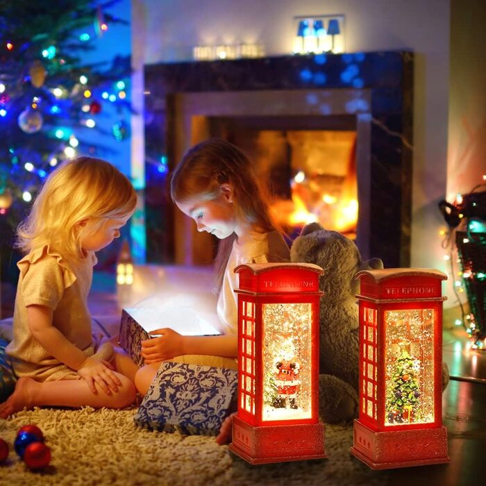 Сніжкові ліхтарики на батарейках з LED-підсвіткою, 2 шт. - прикраси для дому та святкування Різдва