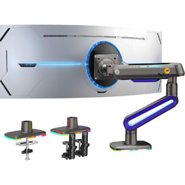 Кріплення для монітора NB Ergonomic RGB, сумісне з моніторами 32-60 дюймів, вантажопідйомність до 20 кг, VESA 75/100 мм (фіолетовий)