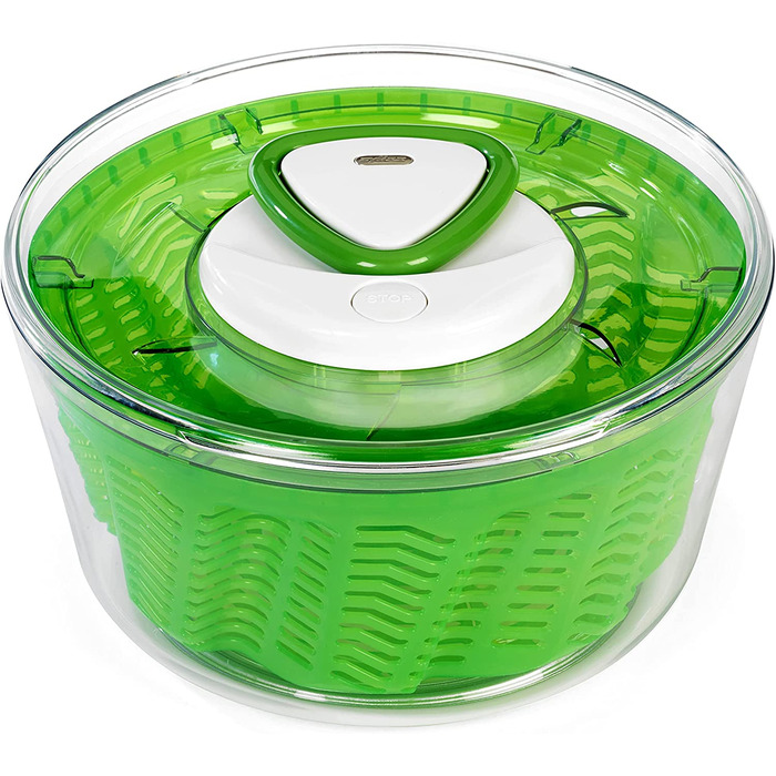 Вращатель для салату E940011 Easy Spin 2, Маленький, пластиковий, Зелений, сушарка для салату, включаючи салатницю, Aquavent Technolo