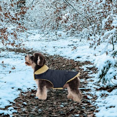 Зимове пальто Queenmore Dog водонепроникне, тепле, флісове, для маленьких собак (L, коричневий)